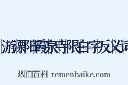 游溧阳霞泉寺限白字反义词是什么意思的图片